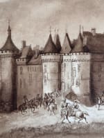 Ancien album de dessin, album amicorum signé M. D'Arlincourt Bretagne Normandie - Miniature 11