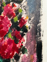 Beau tableau moderne nature morte carte de voeux chauffeuse Tony Agostini 1958 - Miniature 5