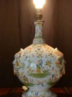 Grand vase ancien forme gourde manufacture Samson personnage grotesque - Miniature 2