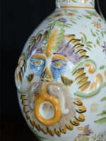 Grand vase ancien forme gourde manufacture Samson personnage grotesque - Miniature 3