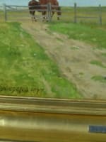 Tableau ancien signé Joakim Skovgaard chevaux dans un paysage 19ème Danemark - Miniature 8