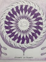 Beau dessin signé Benn plume et pastel allégorie aux colombes Israël Judaïca - Miniature 1