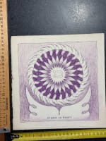 Beau dessin signé Benn plume et pastel allégorie aux colombes Israël Judaïca - Miniature 6