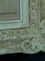 Ancien tableau marine bateau marin golfe de Saint-Tropez le soir Ludovic HST - Miniature 9