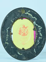 Ancien cadre photo ovale Napoléon III bois noirci pour de jeune femme Caron Nancy - Miniature 4