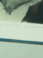 Christian d'Espic rare gravure portrait de jeune fille au poisson Villon 1950 - Miniature 5