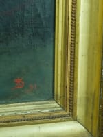 Grand tableau ancien Alexandre Serres Toulouse nature morte vase Dahlia œillets - Miniature 10