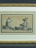 Belle gravure XVIIe flamand Amsterdam Pieter Nolpe portrait vieux paysans XVIIe - Miniature 1