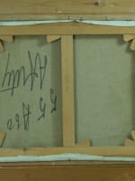 Beau tableau modern expressionniste D'Anty paysage maison toit rouge peinture - Miniature 10