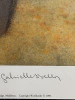 Ancien tirage limité 1989 Gabrielle Bellocq Famille à la Mer impressionniste - Miniature 3