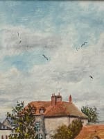 Tableau huile vue du port d'Honfleur Normandie bateaux signé Lebel HST marine - Miniature 6