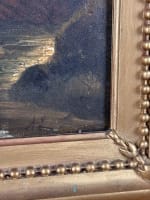 Tableau ancien berger breton, chien et son troupeau signé sv Evariste Luminais - Miniature 5