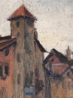 Beau tableau ancien paysage d'Annecy Mont Blanc pont Morens Paul Barian 1900 - Miniature 5