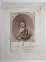 Ancienne gravure portrait Louis XVII roi de France Hourdain royaliste Eckard - Miniature 6