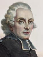 Ancienne gravure portrait Abbé Henry Essex Edgworth Delpech Louis XVI Irlande - Miniature 1