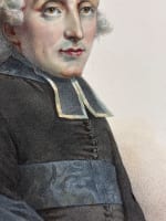 Ancienne gravure portrait Abbé Henry Essex Edgworth Delpech Louis XVI Irlande - Miniature 2