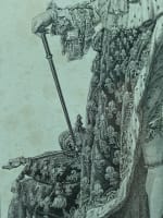 Ancienne gravure royaliste portrait en pied Louis XVIII tenu de sacre Fr. Janet - Miniature 6