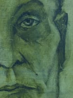 Sam Ringer tableau moderne portrait d'homme expressionniste 1950 peinture HST - Miniature 6