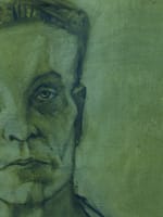 Sam Ringer tableau moderne portrait d'homme expressionniste 1950 peinture HST - Miniature 12