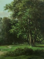 Tableau ancien Alfred Godchaux paysage animé montagne Pyrénées rivière printemps - Miniature 7