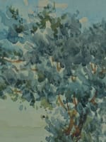 Beau tableau ancien vue étang de Bages Narbonne Aude signé suiveur de Lina Bill - Miniature 6