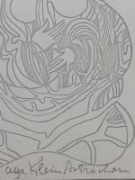 Charmant petit dessin papier portrait de femme Olga Klein-Astrachan Judaïca - Miniature 2