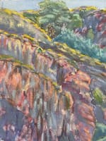 Ancienne aquarelle école pyrénéenne chemin Ariège Ax Bonascre 1920 montagne - Miniature 3