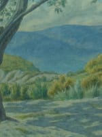 Ancien dessin Henri Rivière paysage La Drôme Buis-les-Baronnies Genêts Oliviers - Miniature 1