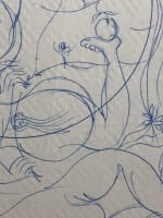 Ancien dessin Meyer Lazar, 1977, Adam et Eve Cantique école de Paris moderne - Miniature 2