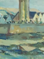 Tableau ancien breton église Saint-Michel-de-Grève cimetière marin Bertoin 1950 - Miniature 5