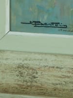 Tableau ancien breton église Saint-Michel-de-Grève cimetière marin Bertoin 1950 - Miniature 12