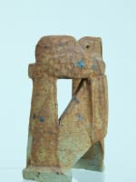 Sculpture design grès minimaliste Lodereau La Borne homme au loup céramique - Miniature 2