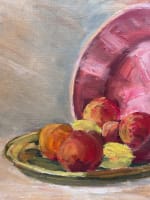 Ancien tableau orientaliste nature morte aux fruits pêches citrons Emile Bou - Miniature 4