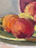 Ancien tableau orientaliste nature morte aux fruits pêches citrons Emile Bou - Miniature 5