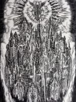 Grande gravure moderne Albert Decaris Ange rayonnant protégeant la cité - Miniature 4