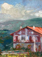 Beau tableau, ancien ferme au Pays basque, signé Martin impressionniste - Miniature 4
