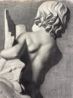 Ancien dessin académie Grèce antique portrait enfant à l'oie dos nu Louvres - Miniature 1