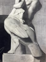 Ancien dessin académie Grèce antique portrait enfant à l'oie dos nu Louvres - Miniature 2