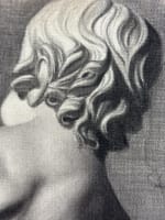 Ancien dessin académie Grèce antique portrait enfant à l'oie dos nu Louvres - Miniature 4