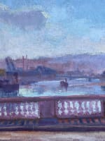 Tableau ancien la Seine à Paris Javel Meudon impressionniste Ed. Sigrist 1900 - Miniature 5