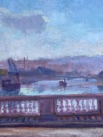 Tableau ancien la Seine à Paris Javel Meudon impressionniste Ed. Sigrist 1900 - Miniature 10