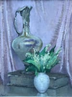 Tableau ancien nature morte muguet Louis Segala art déco impressionniste - Miniature 1