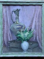 Tableau ancien nature morte muguet Louis Segala art déco impressionniste - Miniature 2