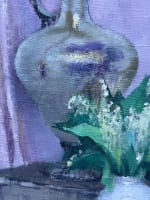 Tableau ancien nature morte muguet Louis Segala art déco impressionniste - Miniature 4