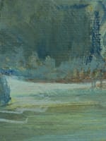 Ancien tableau bord de rivière post impressionniste signé brume matinale Somme - Miniature 9