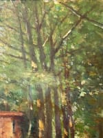 Tableau ancien impressionniste Félix Borrel Toulouse vue de parc château été - Miniature 6