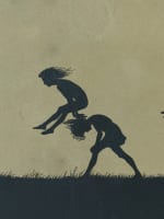 Karl Diefenbach ancienne gravure art nouveau symboliste silhouette enfant 1900 - Miniature 5