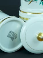 Ancienne paire de pots à pharmacie XIXe porcelaine porcelaine de Paris Lefebure - Miniature 5