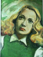 Tableau moderne portrait jeune femme blonde 1950 Pin Up Cinema Schmidt Harcourt - Miniature 1