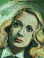 Tableau moderne portrait jeune femme blonde 1950 Pin Up Cinema Schmidt Harcourt - Miniature 5